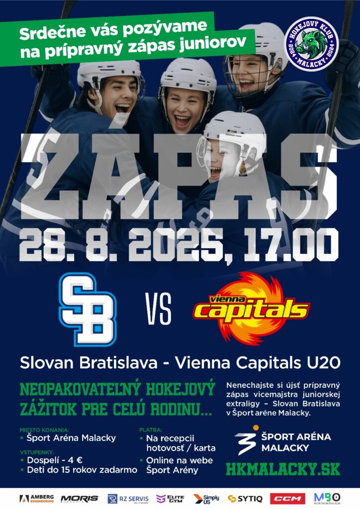 Neopakovateľný hokejový zážitok pre celú rodinu – HC Slovan Bratislava U20 vs Vienna Capitals U20